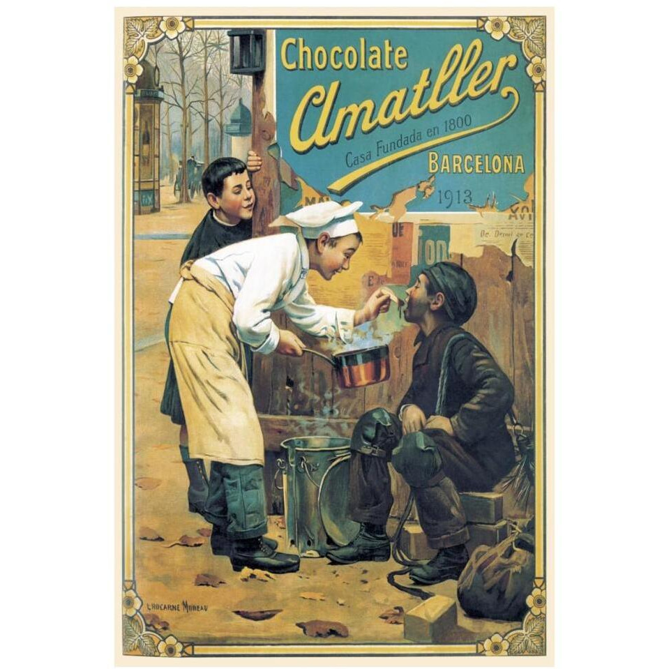 Cooks Chocolate Amatller-Paper Art-26&quotx38"