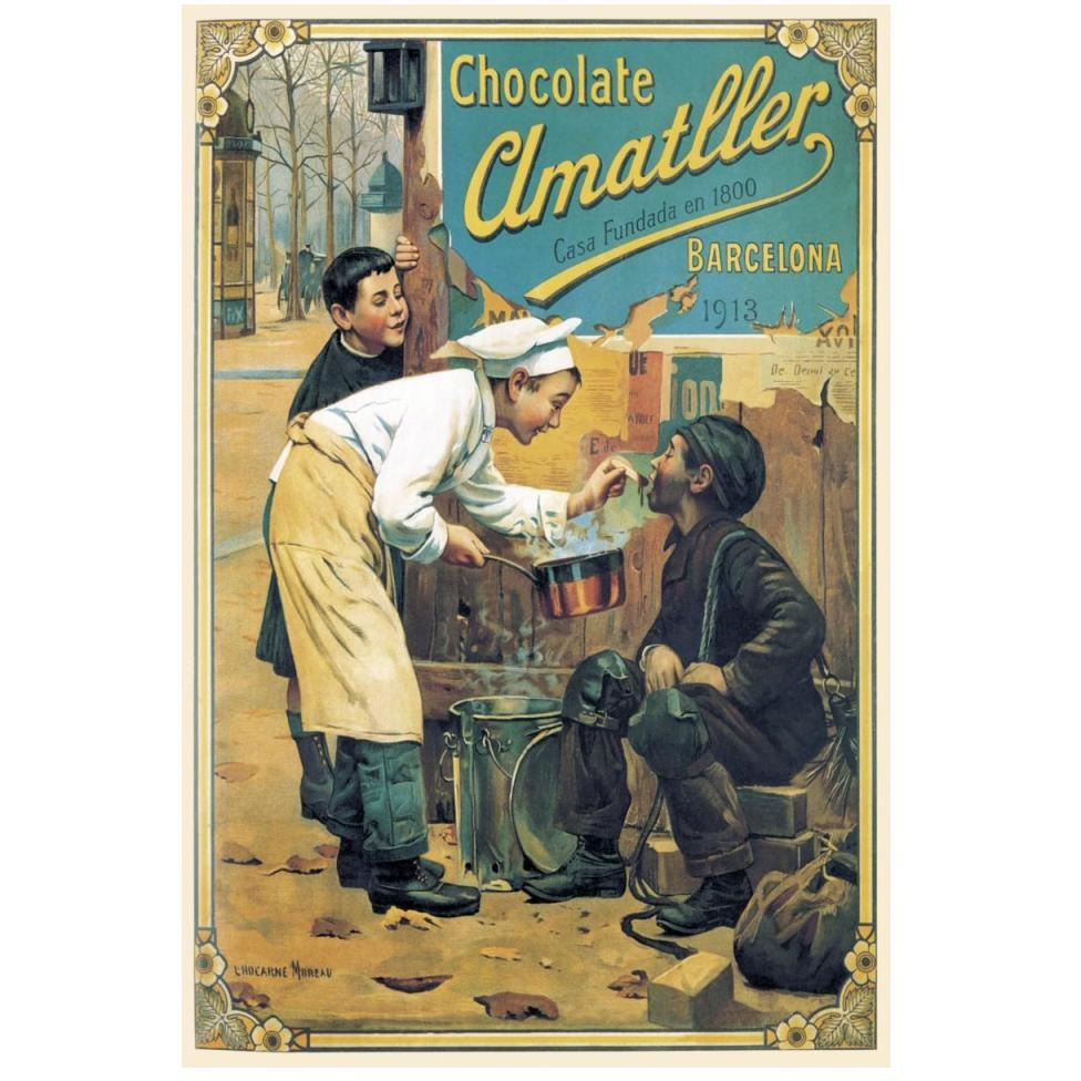 Cooks Chocolate Amatller-Paper Art-34&quotx50"