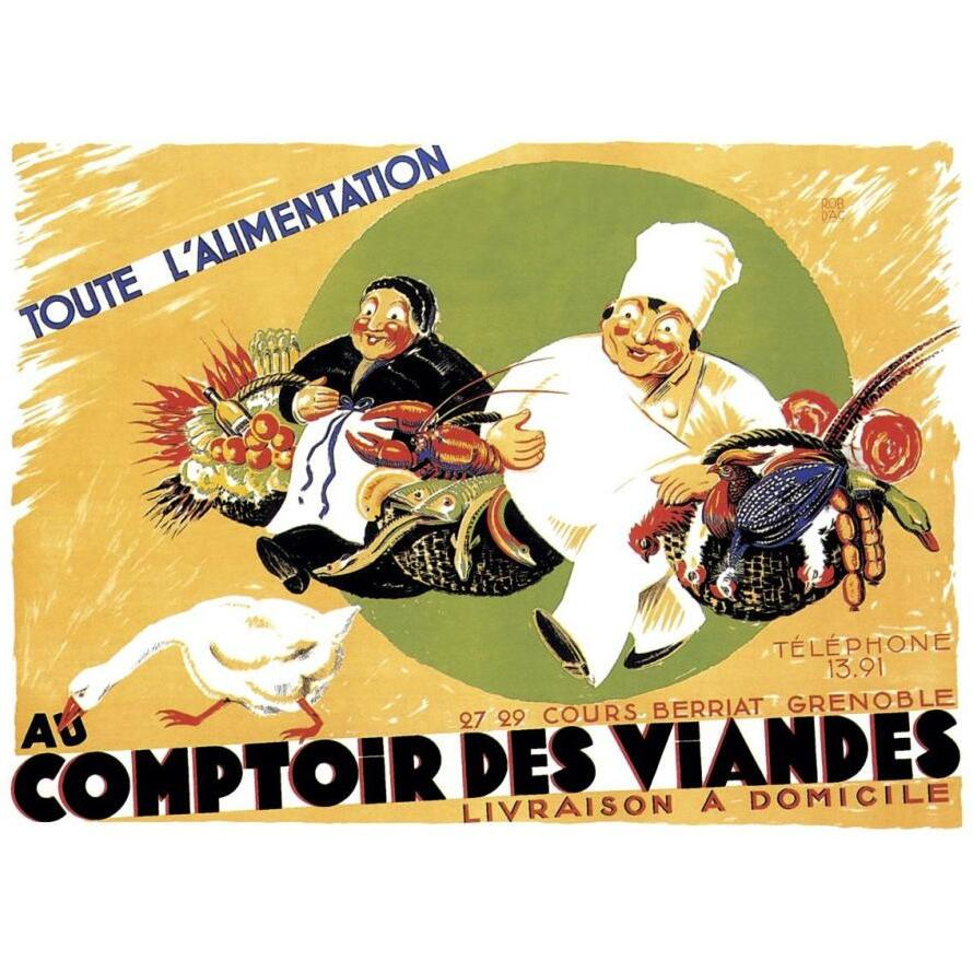 Cooks Au Comptoir des Viandes-Paper Art-18&quotx14"
