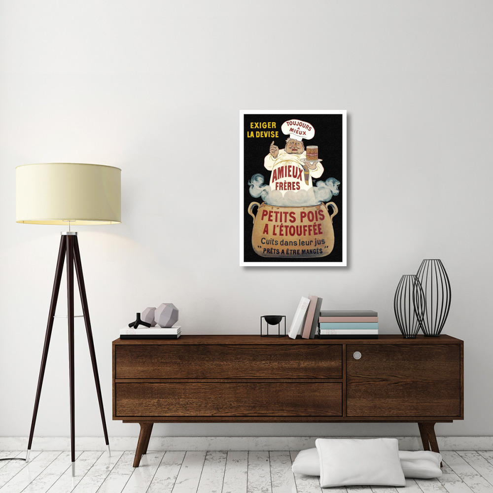 Cooks Amieux Freres - Petits Pois a lEtouffee-Paper Art-26&quotx38"