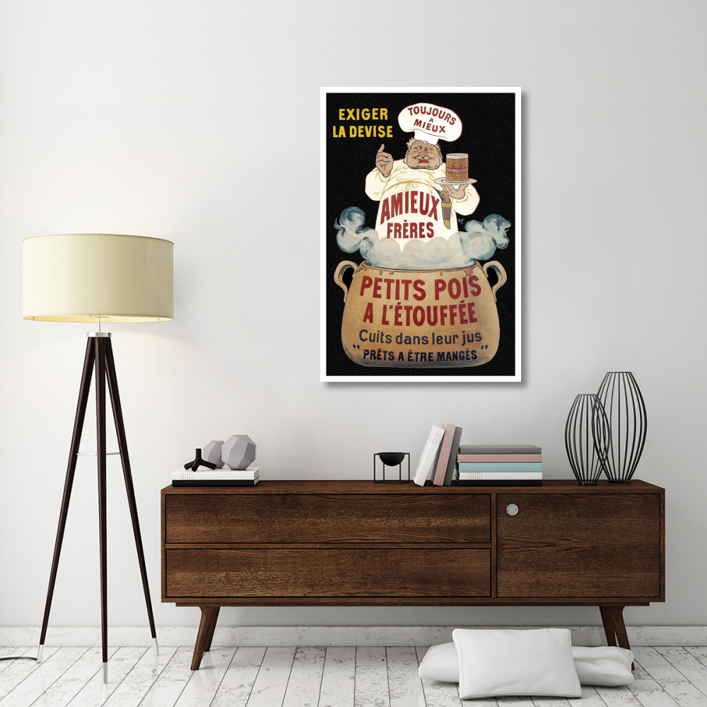 Cooks Amieux Freres - Petits Pois a lEtouffee-Paper Art-34&quotx50"