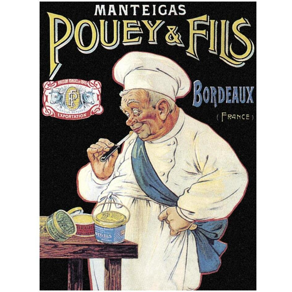 Cooks Manteigas Pouey and Fils-Paper Art-14&quotx18"