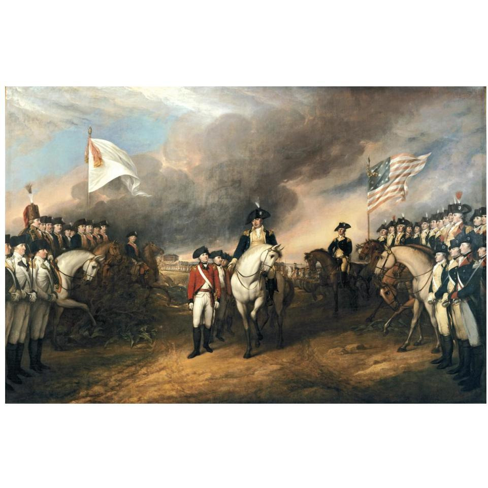 Surrender of Lord Cornwallis-Paper Art-20&quotx14"