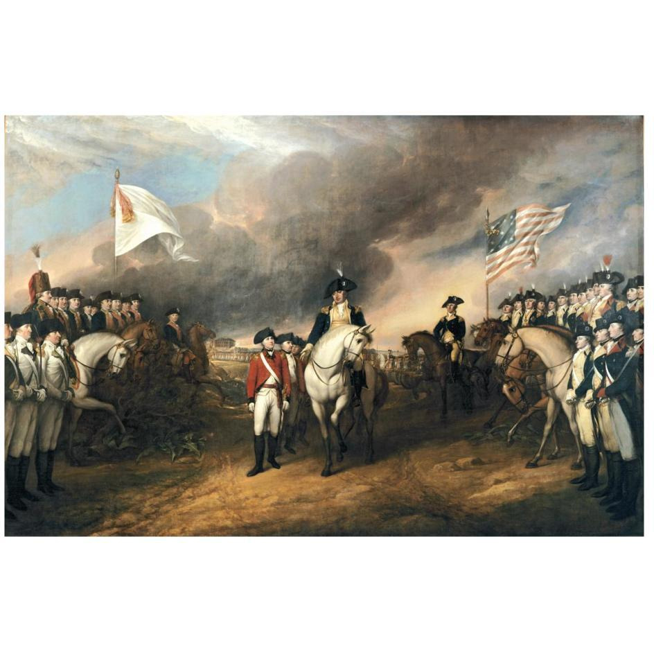 Surrender of Lord Cornwallis-Paper Art-26&quotx18"
