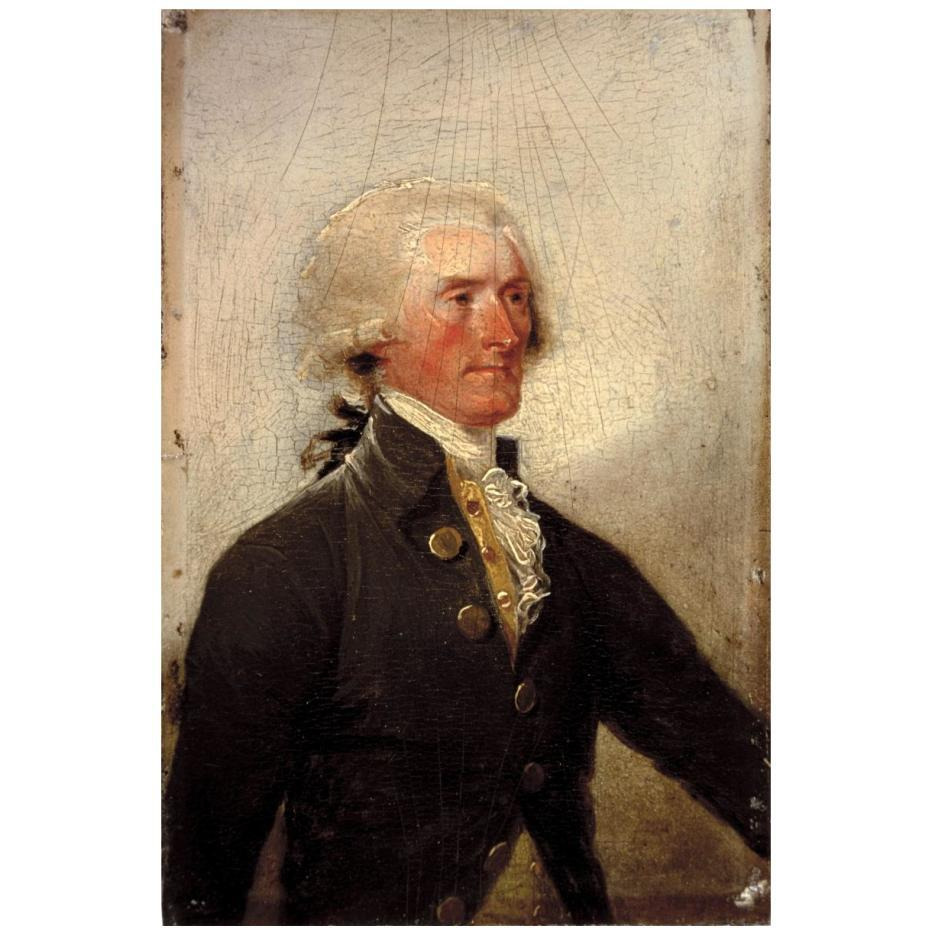 Thomas Jefferson, 1788-Paper Art-17&quotx24"