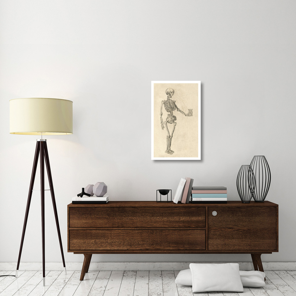 Human Skeleton with Hourglass-Paper Art-20&quotx32"