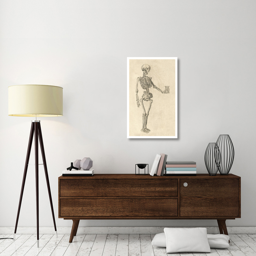 Human Skeleton with Hourglass-Paper Art-24&quotx38"