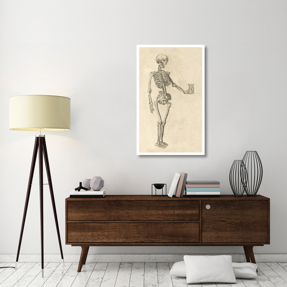 Human Skeleton with Hourglass-Paper Art-28&quotx46"