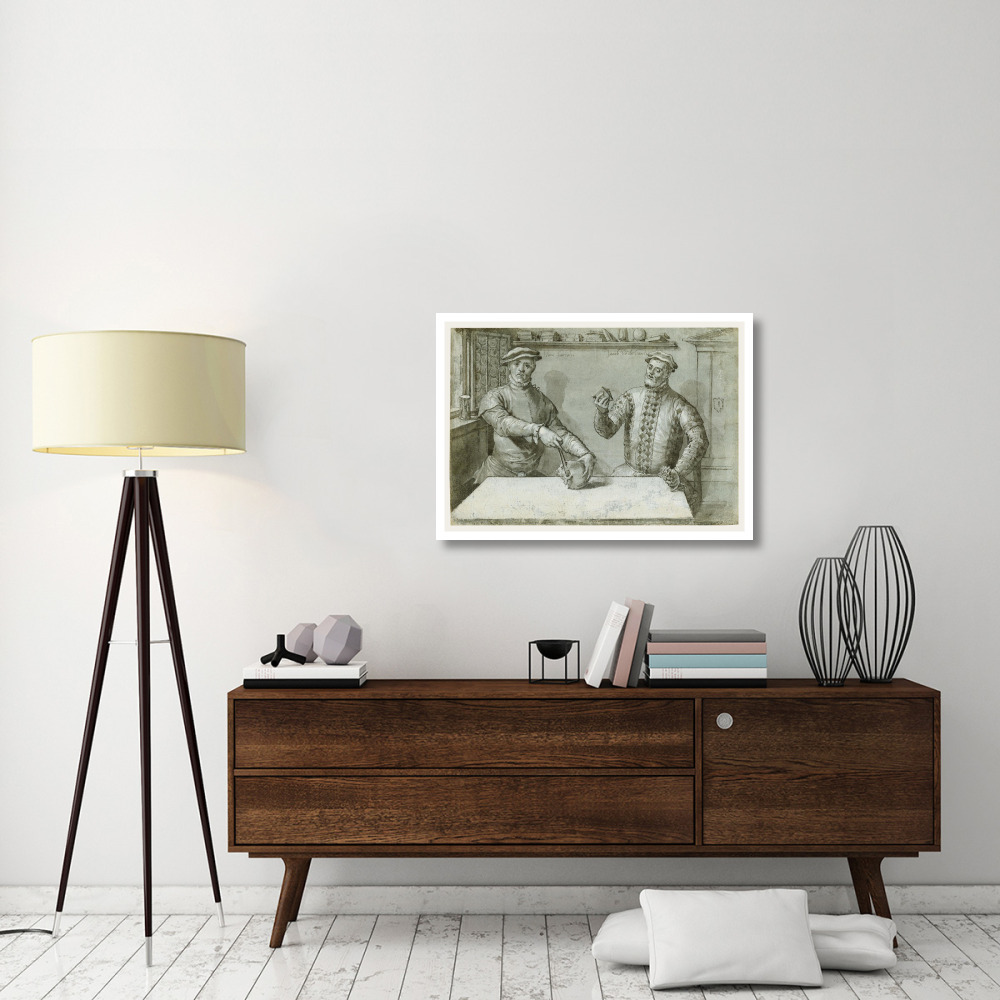 A Double Portrait of Hans Furraht and Jacob von der Burch-Paper Art-38&quotx27"