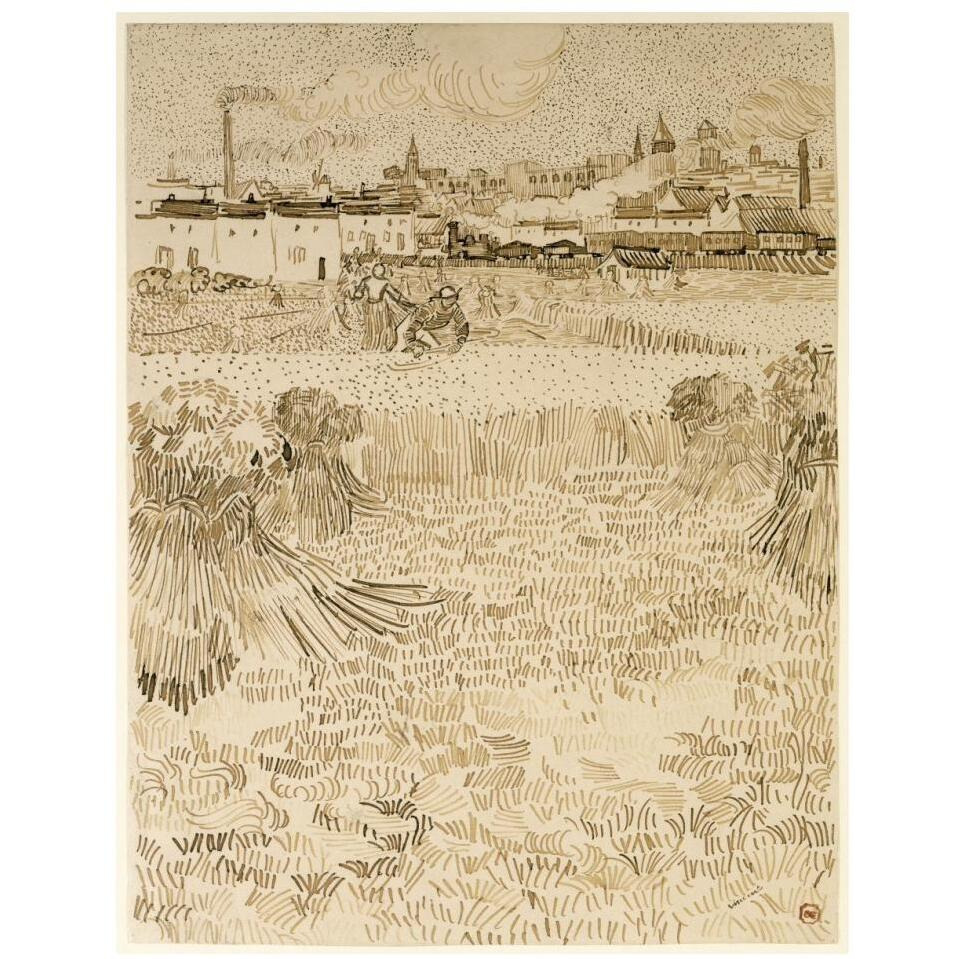 Arles  View from the Wheatfields-Paper Art-14&quotx18"
