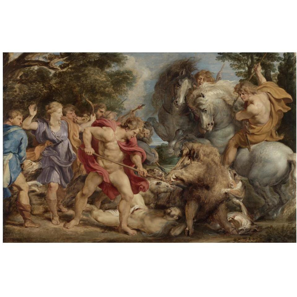 The Calydonian Boar Hunt-Paper Art-20&quotx14"