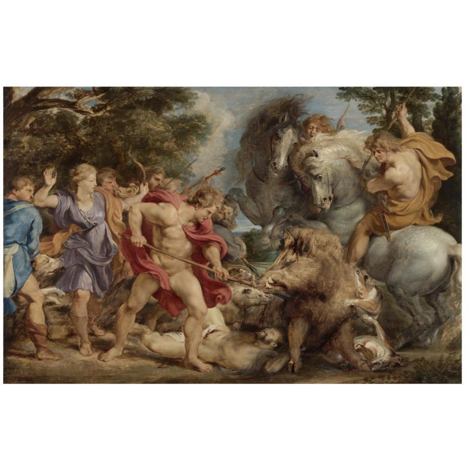 The Calydonian Boar Hunt-Paper Art-26&quotx18"