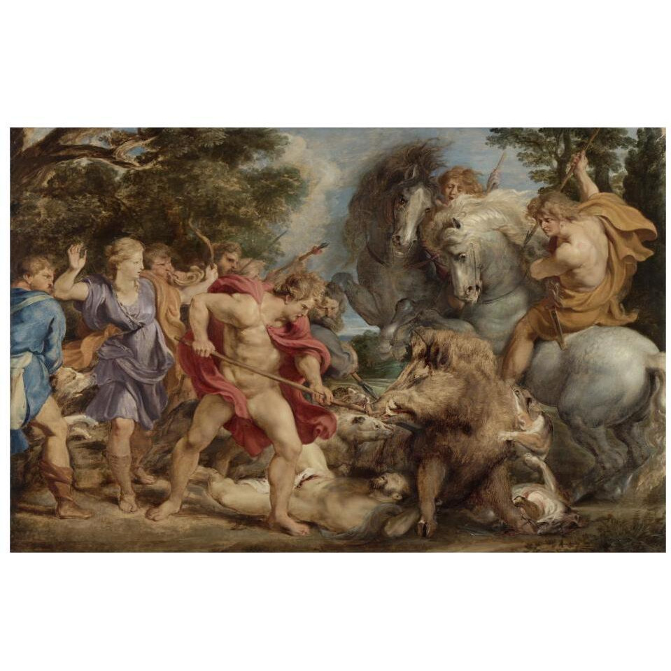 The Calydonian Boar Hunt-Paper Art-32&quotx22"