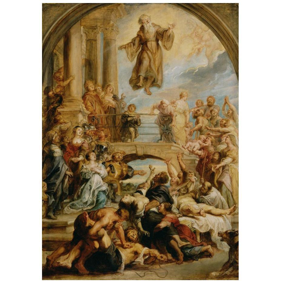 The Miracles of Saint Francis of Paola-Paper Art-18&quotx24"