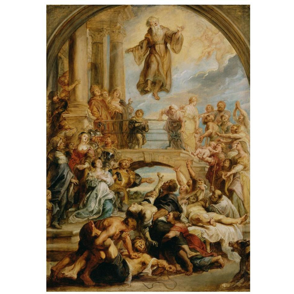The Miracles of Saint Francis of Paola-Paper Art-23&quotx32"