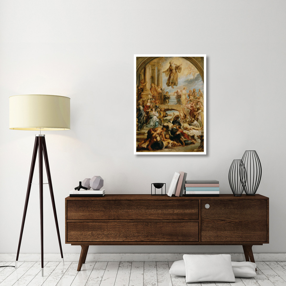 The Miracles of Saint Francis of Paola-Paper Art-30&quotx42"