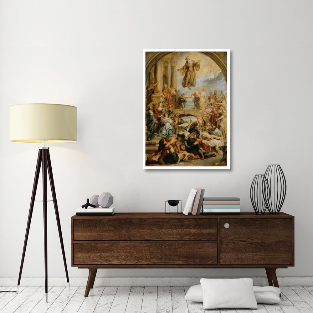 The Miracles of Saint Francis of Paola-Paper Art-33&quotx46"