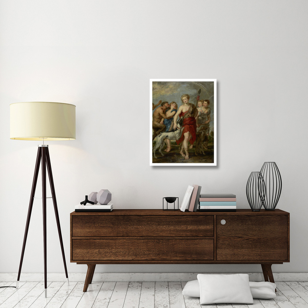 Diana and Her Nymphs on the Hunt-Paper Art-26&quotx34"