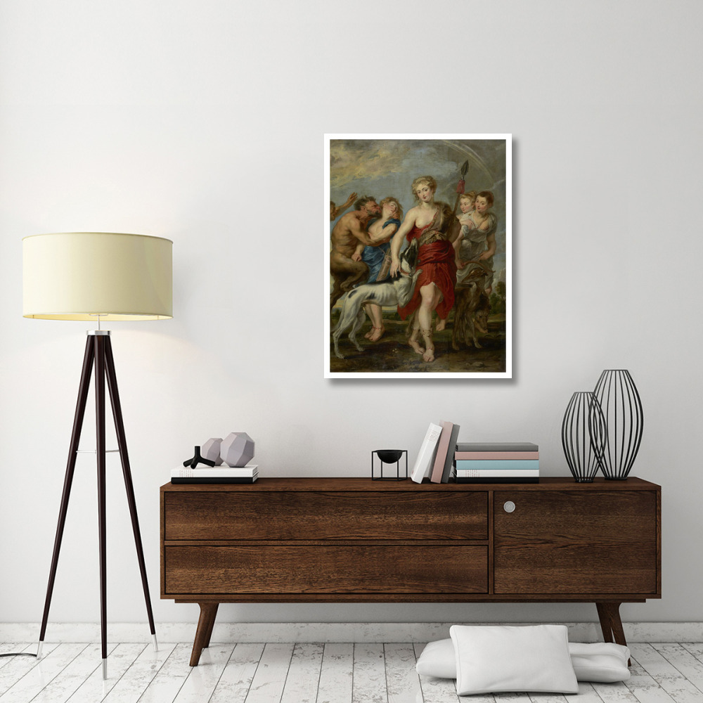 Diana and Her Nymphs on the Hunt-Paper Art-32&quotx42"