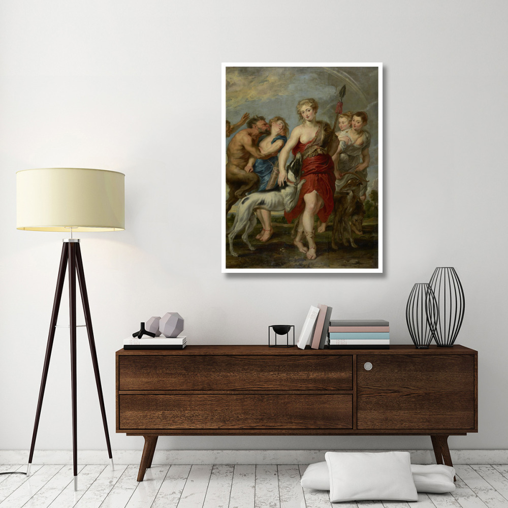 Diana and Her Nymphs on the Hunt-Paper Art-38&quotx50"