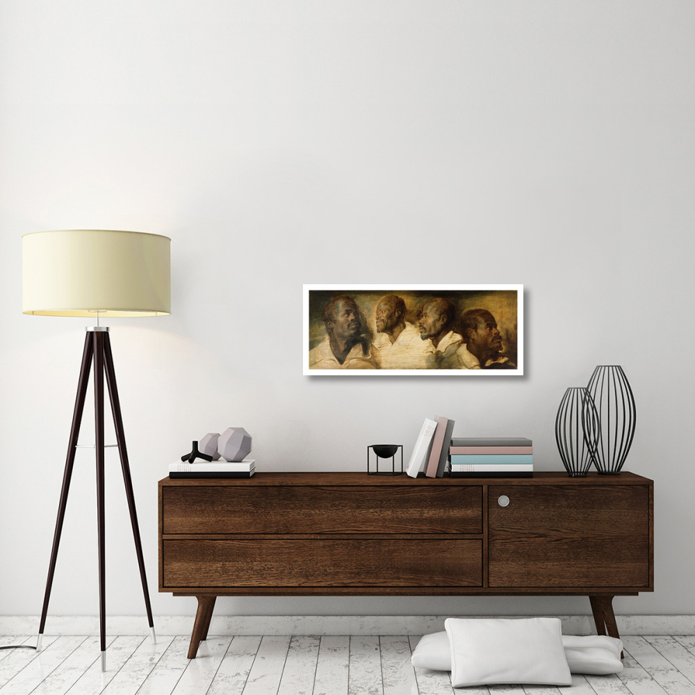 Four Studies of a Male Head-Paper Art-38&quotx16"