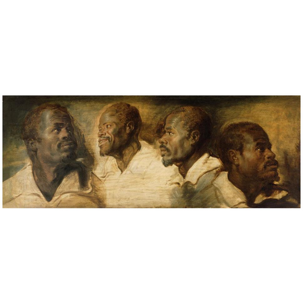Four Studies of a Male Head-Paper Art-42&quotx17"