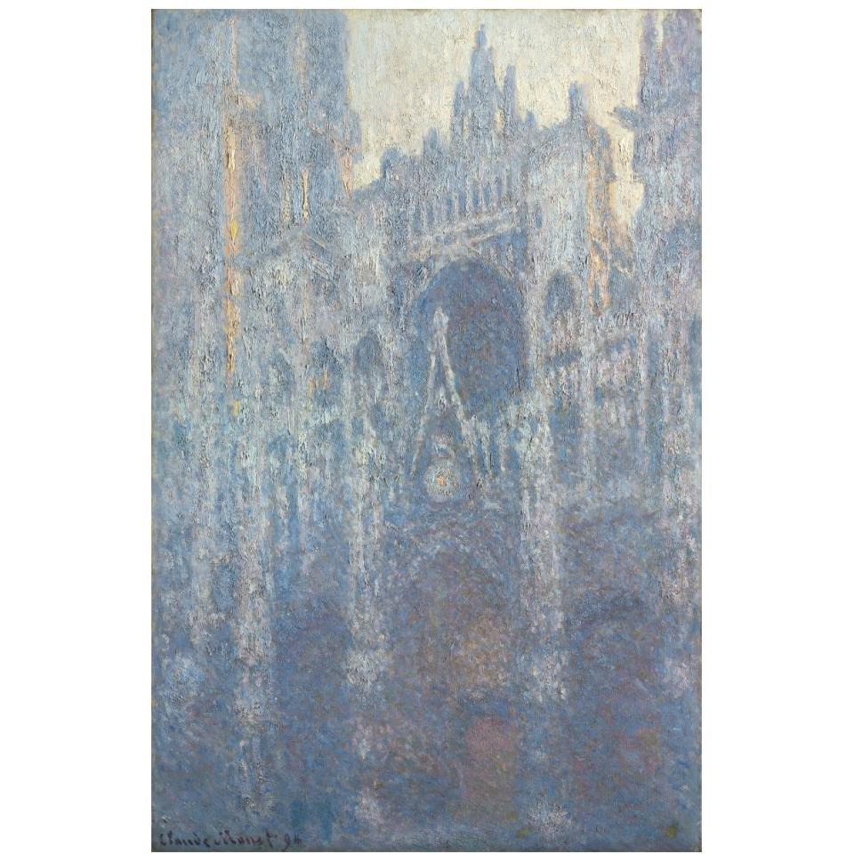 The Portal of Rouen Cathedral in Morning Light-Paper Art-14&quotx20"