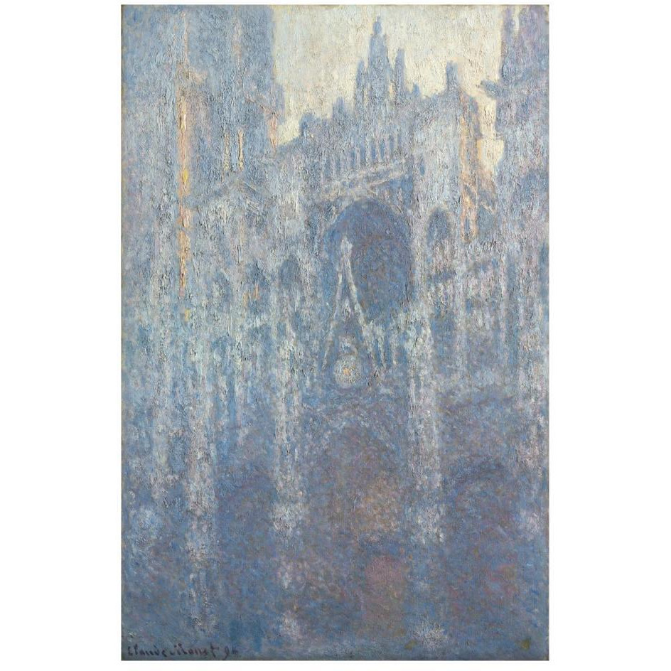 The Portal of Rouen Cathedral in Morning Light-Paper Art-18&quotx26"