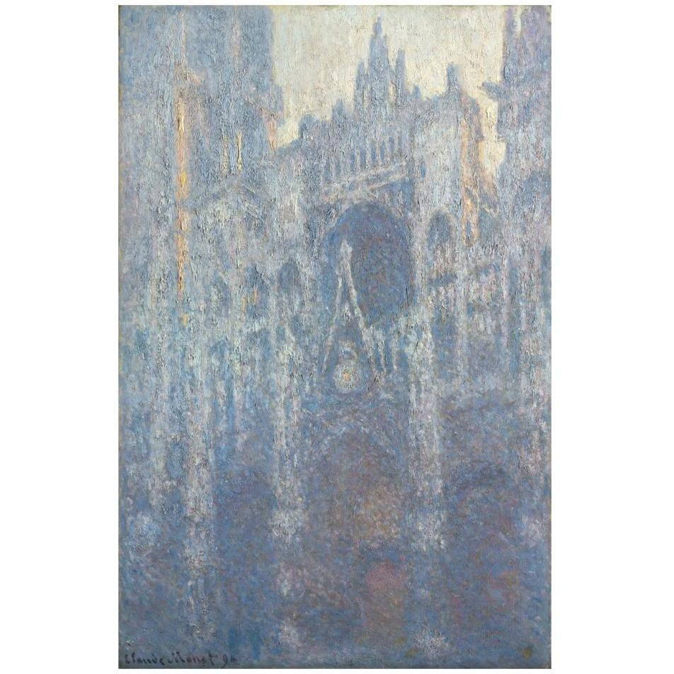 The Portal of Rouen Cathedral in Morning Light-Paper Art-22&quotx32"