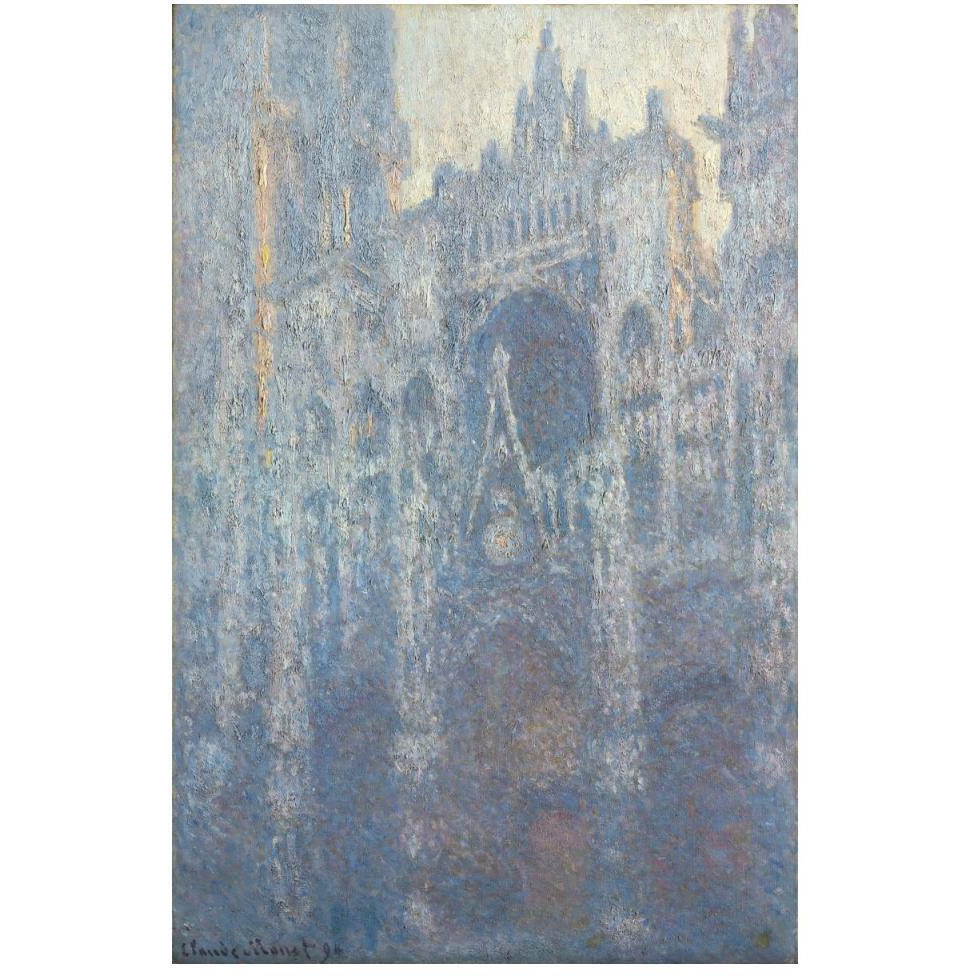 The Portal of Rouen Cathedral in Morning Light-Paper Art-34&quotx50"