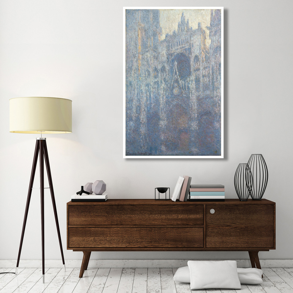The Portal of Rouen Cathedral in Morning Light-Paper Art-42&quotx62"