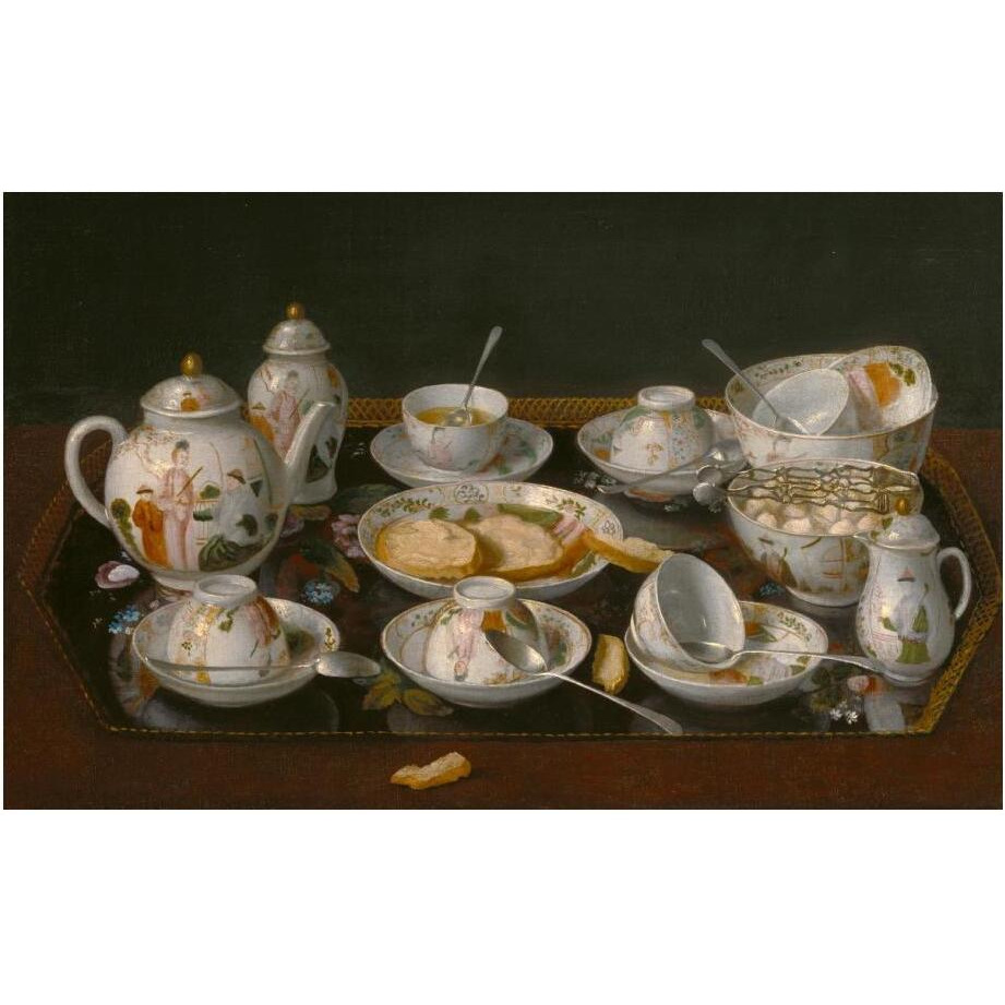 Still Life Tea Set-Paper Art-24&quotx16"