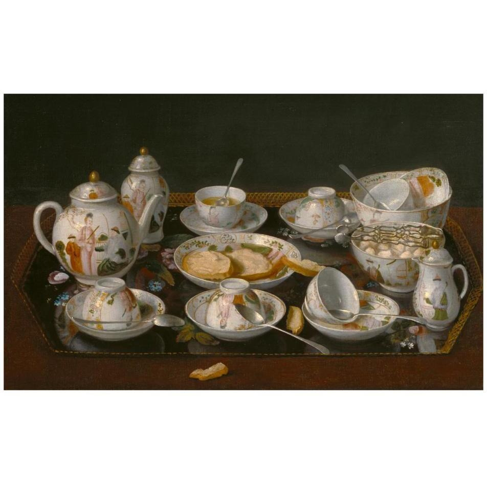 Still Life Tea Set-Paper Art-32&quotx21"