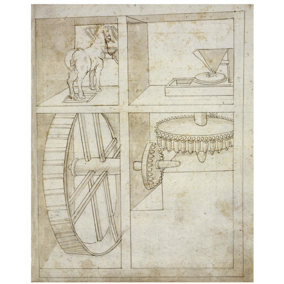 Folio 43 mill powered by horse-Paper Art-18&quotx22"