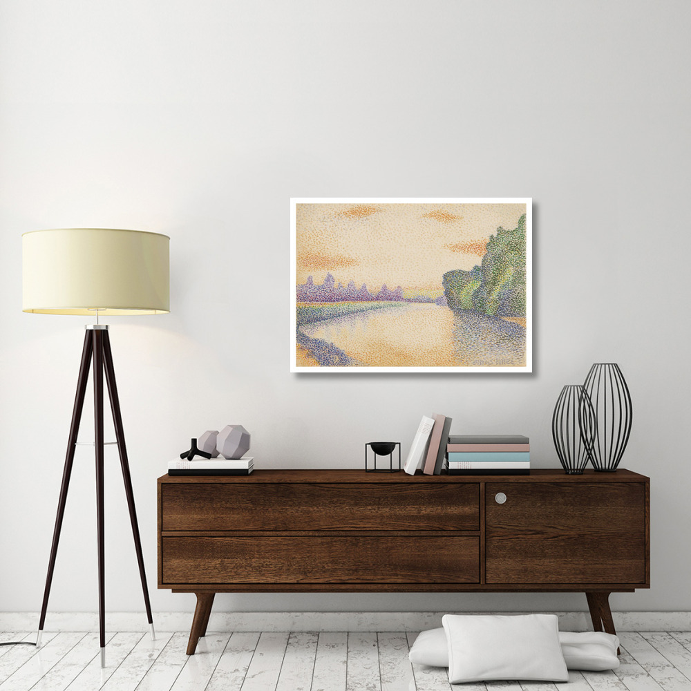 The Banks of the Marne at Dawn-Paper Art-42&quotx30"