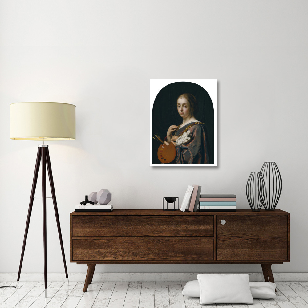 Pictura (An Allegory of Painting)-Paper Art-26&quotx34"