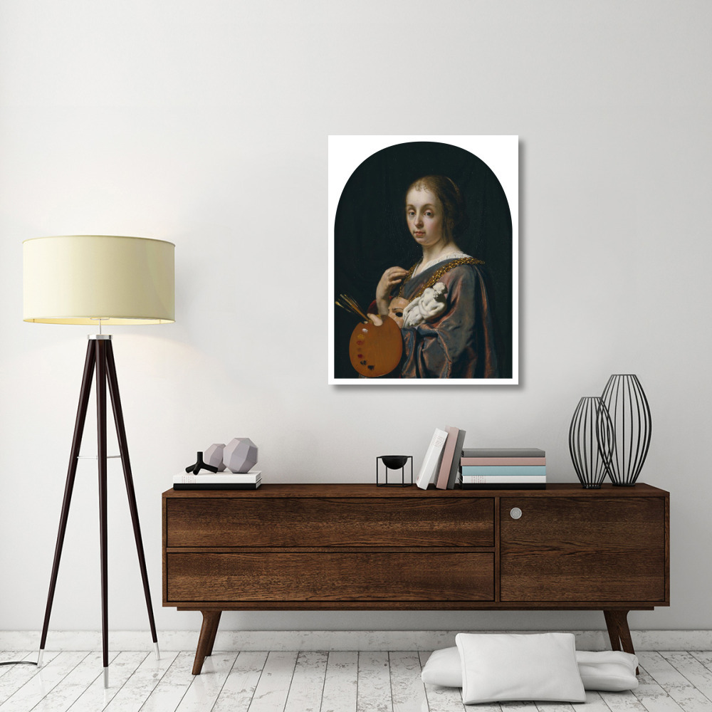 Pictura (An Allegory of Painting)-Paper Art-32&quotx42"