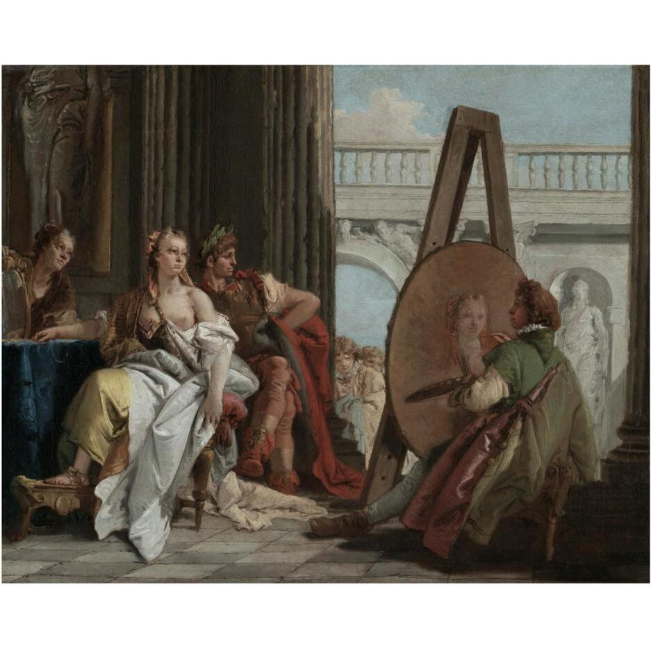 Alexander the Great and Campaspe in the Studio of Apelles-Paper Art-30&quotx24"
