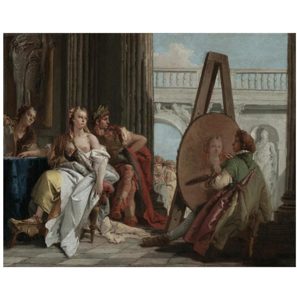 Alexander the Great and Campaspe in the Studio of Apelles-Paper Art-37&quotx30"