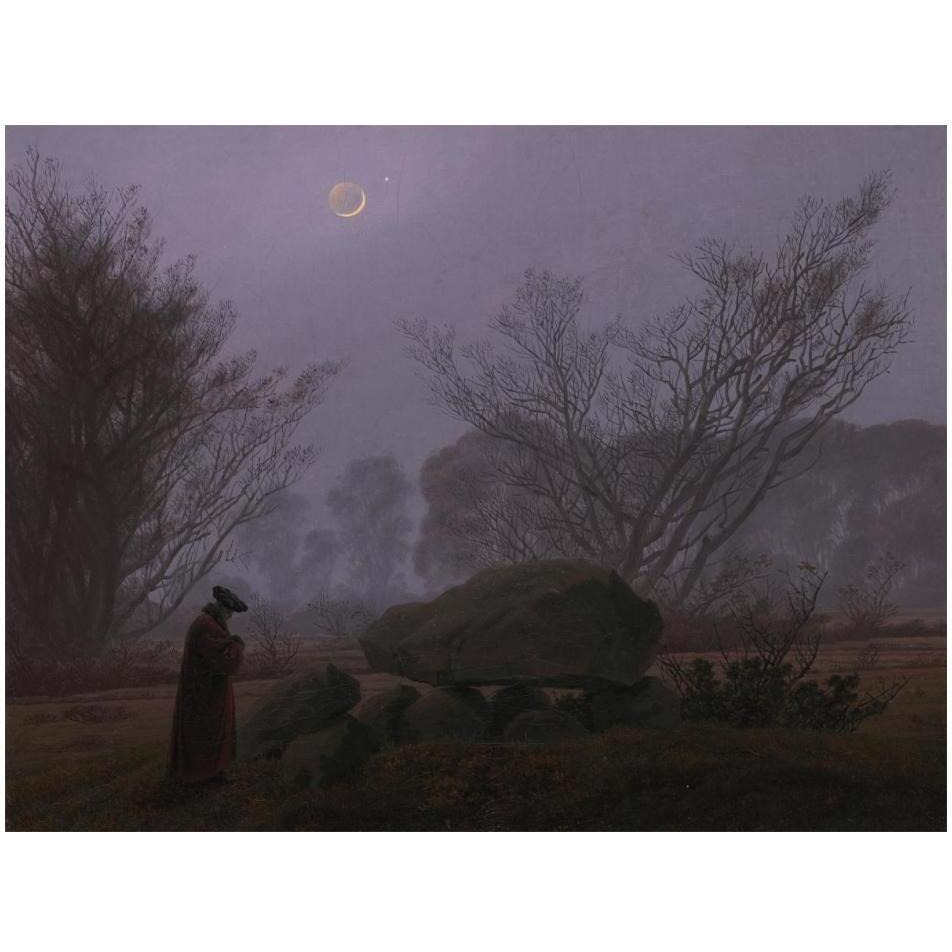 A Walk at Dusk-Paper Art-18&quotx14"