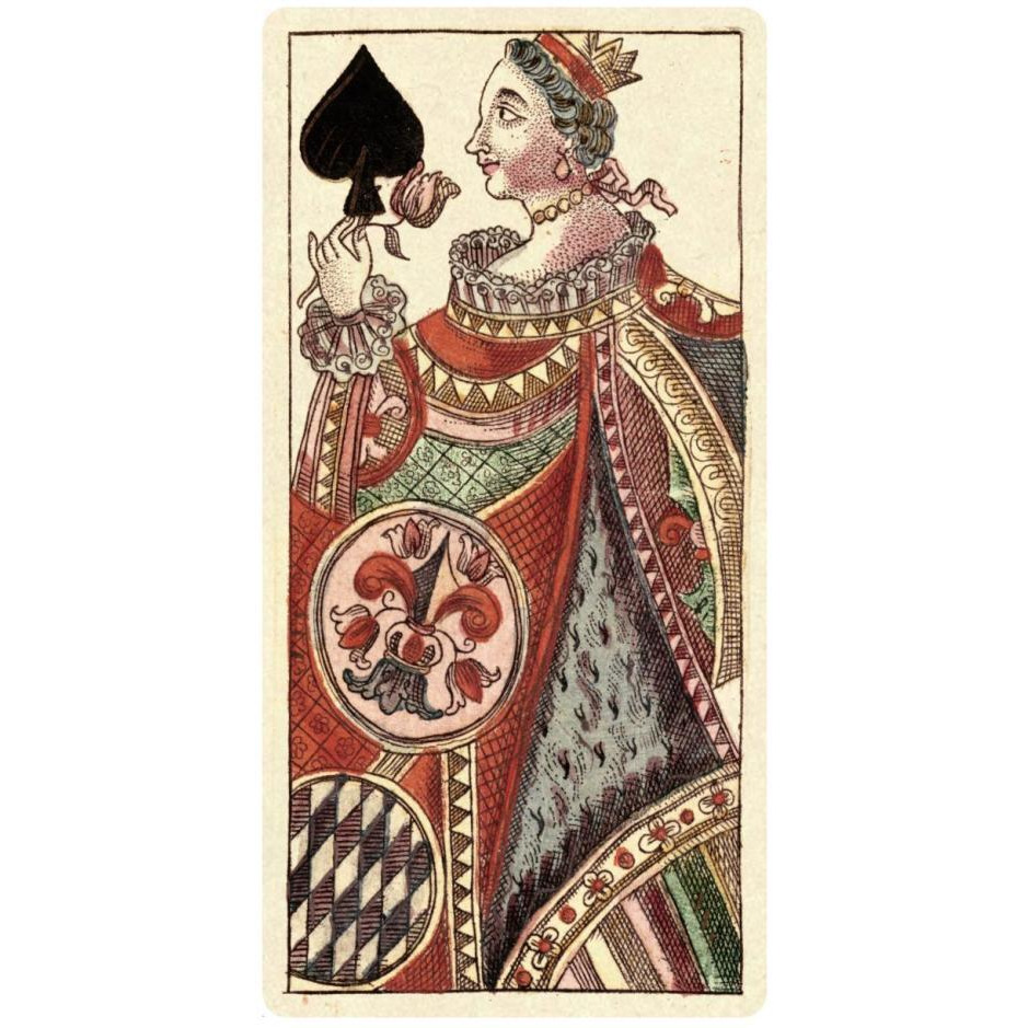 Queen of Spades (Bauern Hochzeit Deck)-Paper Art-14&quotx26"