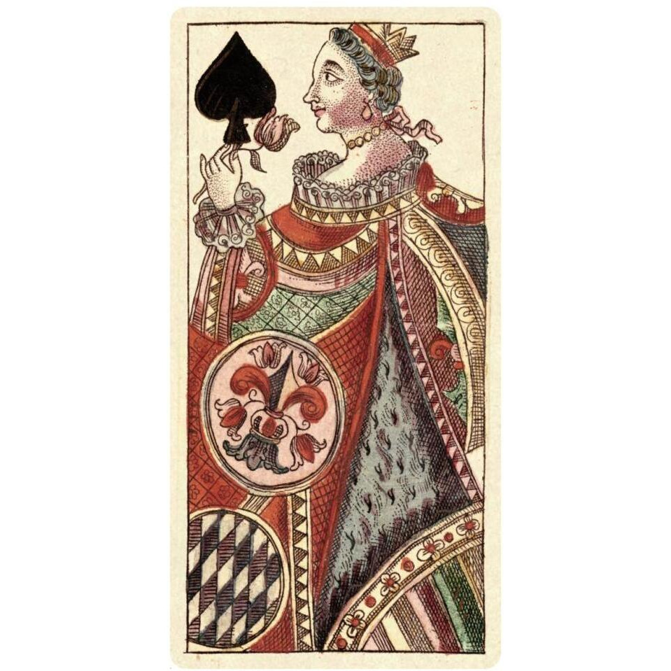 Queen of Spades (Bauern Hochzeit Deck)-Paper Art-20&quotx38"