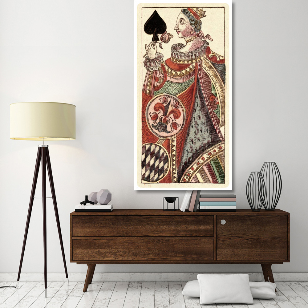 Queen of Spades (Bauern Hochzeit Deck)-Paper Art-38&quotx74"