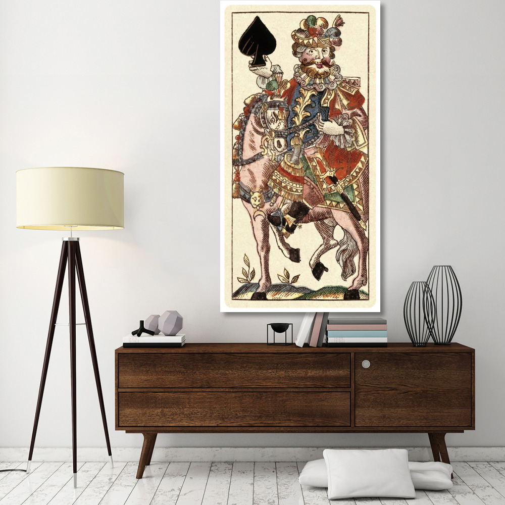 Knight of Spades (Bauern Hochzeit Deck)-Paper Art-38&quotx74"