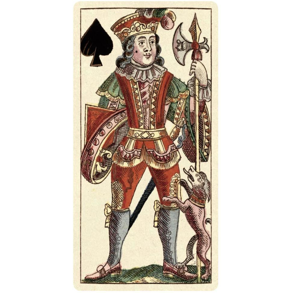 Knave of Spades (Bauern Hochzeit Deck)-Paper Art-26&quotx50"