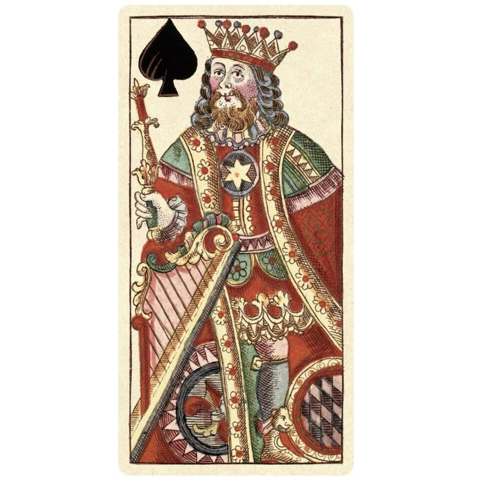 King of Spades (Bauern Hochzeit Deck)-Paper Art-20&quotx38"