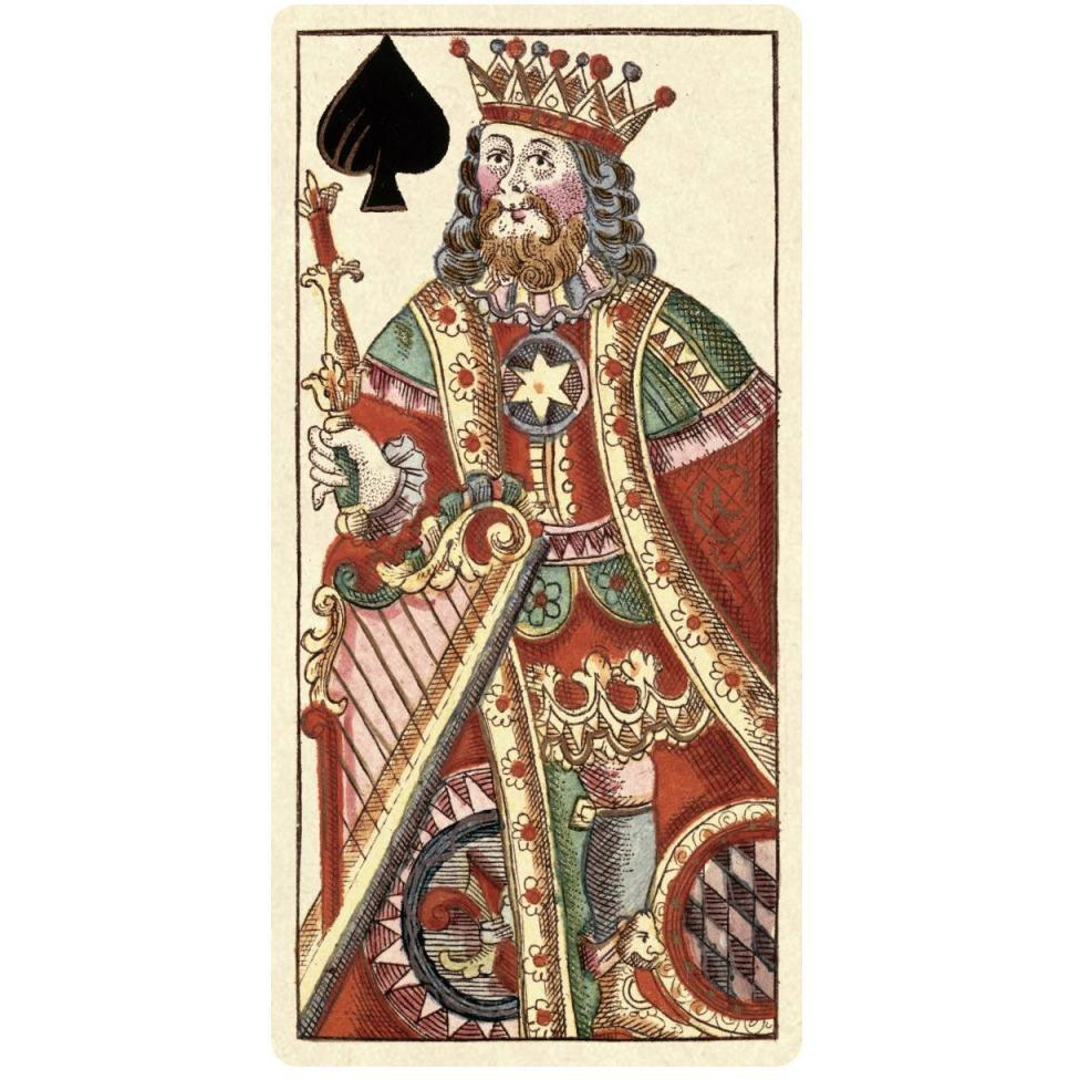 King of Spades (Bauern Hochzeit Deck)-Paper Art-26&quotx50"