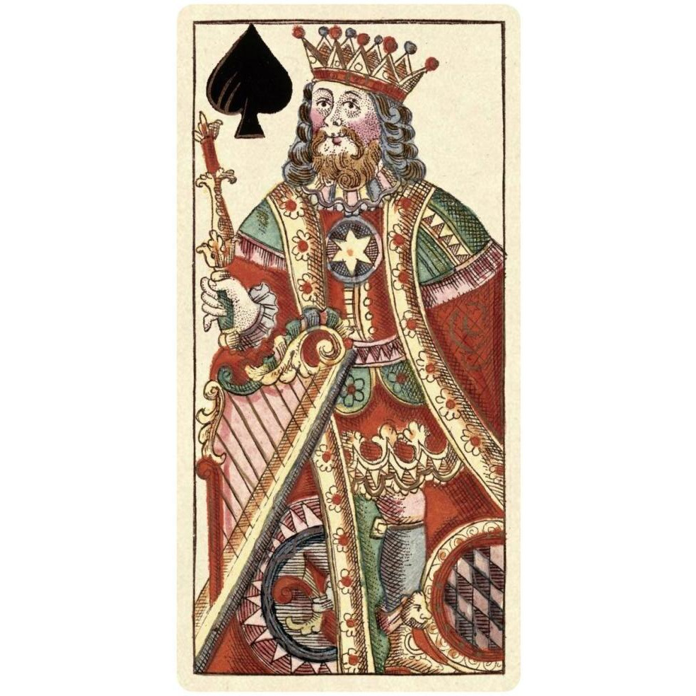 King of Spades (Bauern Hochzeit Deck)-Paper Art-38&quotx74"