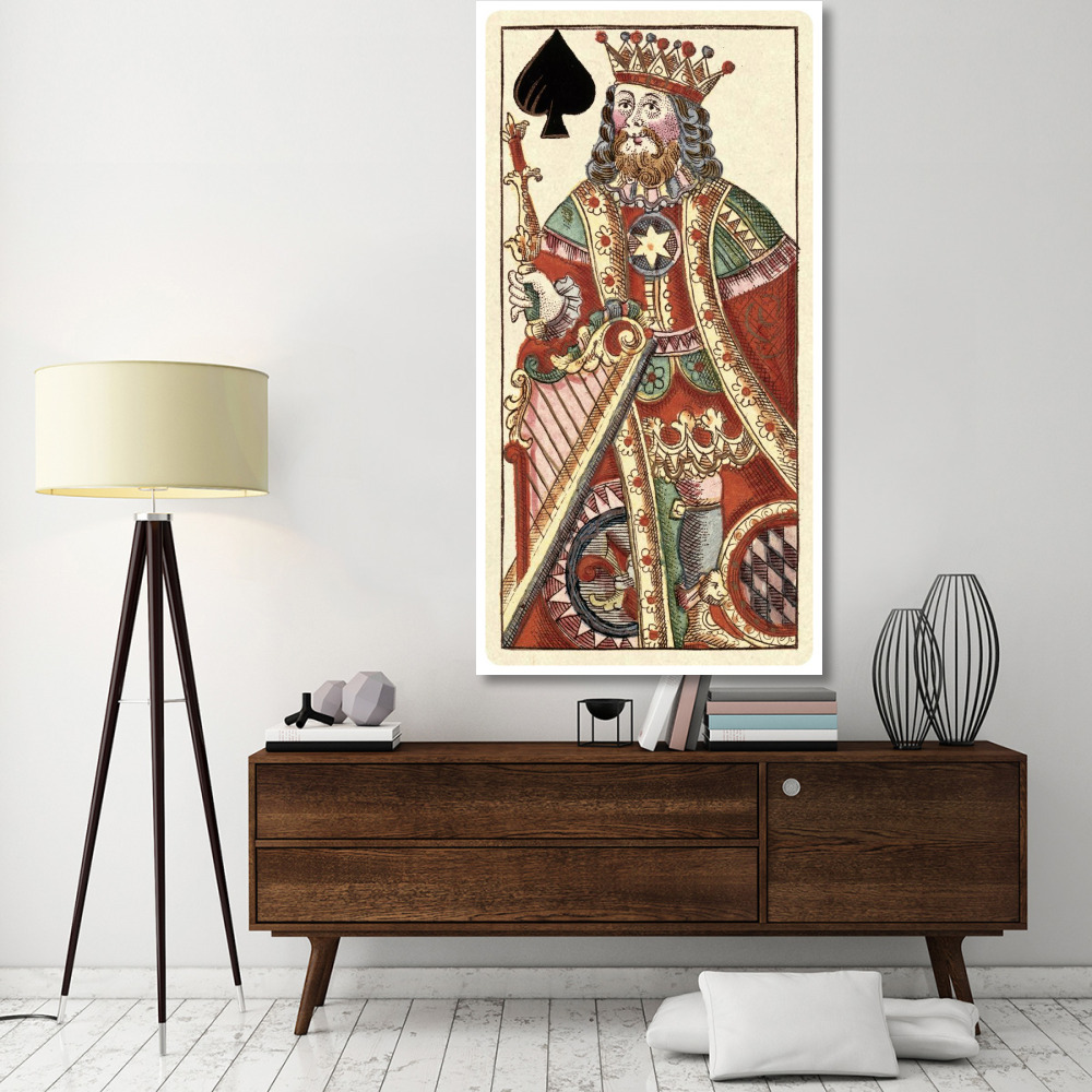 King of Spades (Bauern Hochzeit Deck)-Paper Art-38&quotx74"