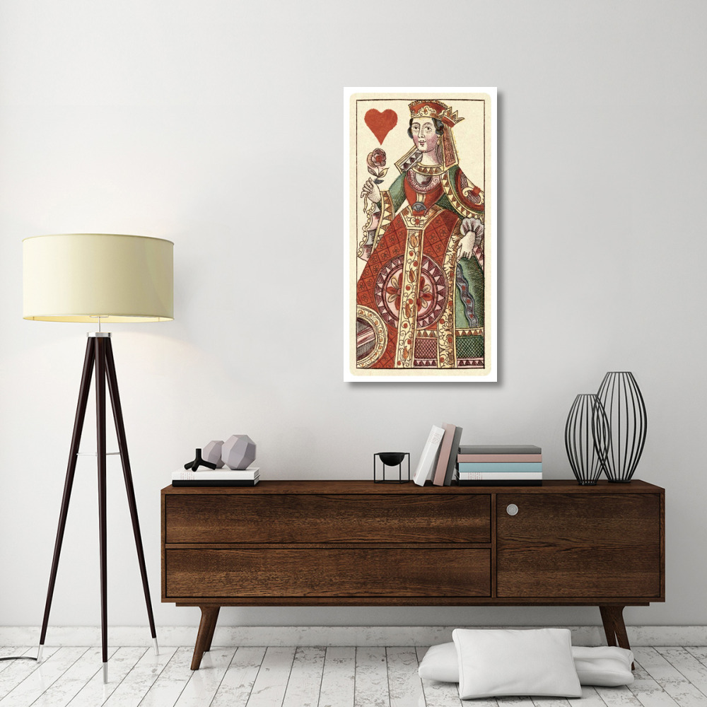 Queen of Hearts (Bauern Hochzeit Deck)-Paper Art-26&quotx50"